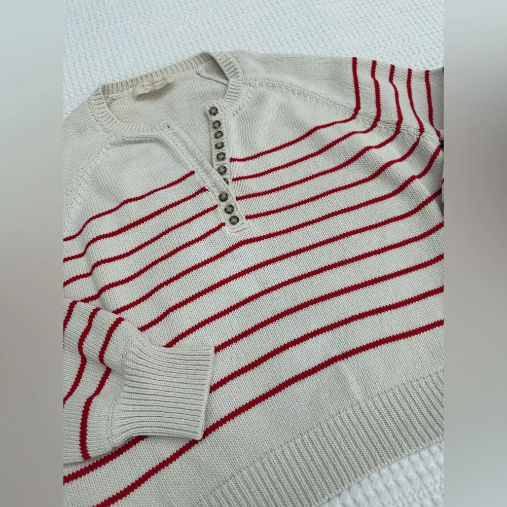 EUC Sezane Leontine red and ecru, size XS - Picture 4 of 12